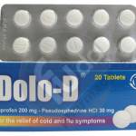 Dolo d for relieves stuffy nose sore throat and fever