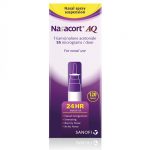 Nasacort AQ for symptoms of allergy include sneezing, itching, and having a blocked